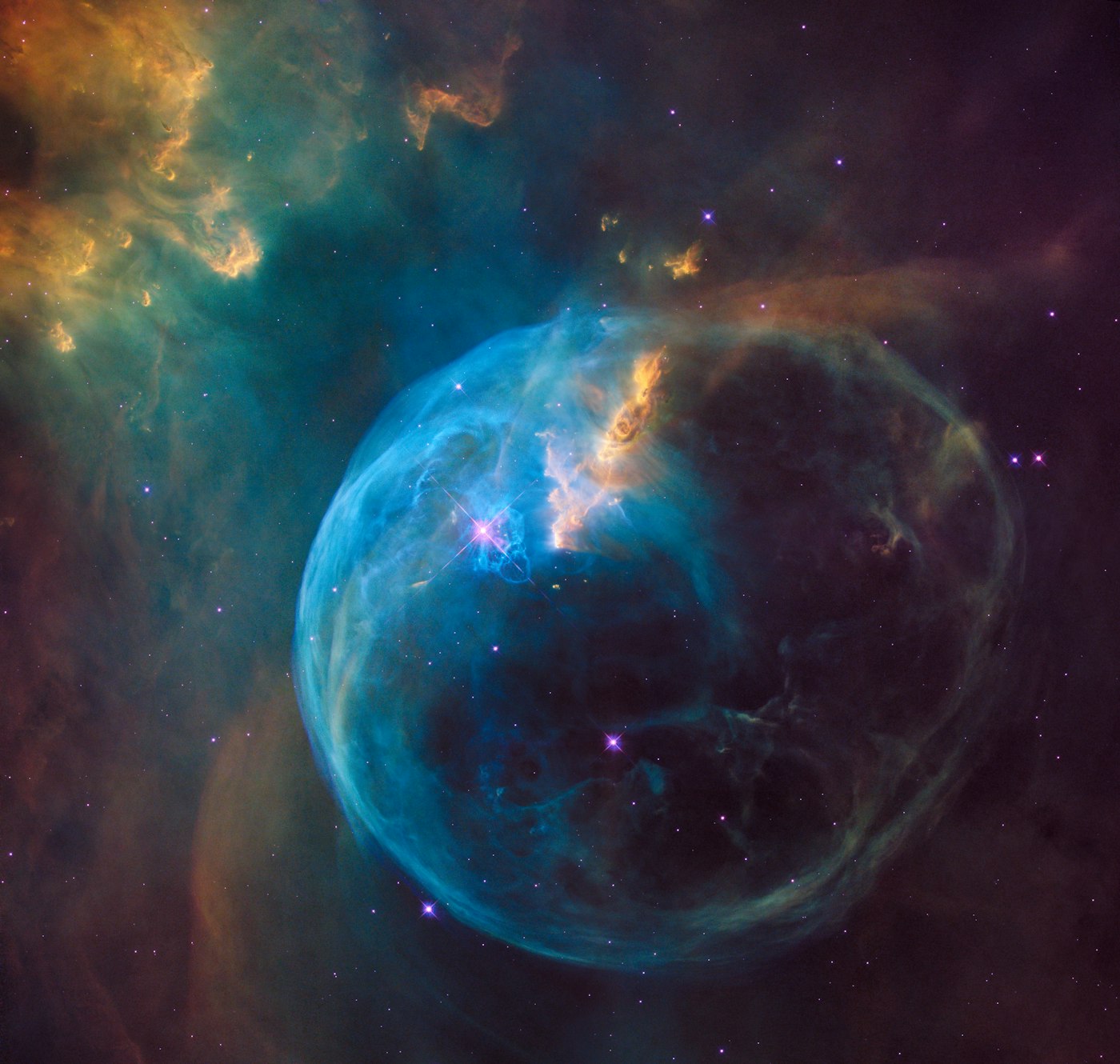 紫星云夜空,宇宙的神秘底色